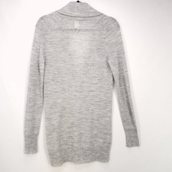 J Crew Fine Alpaca Merino Wool Cardigan Sweater Small Gray Button Up Pockets - Picture 2 of 10